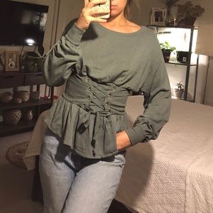 Express Corset Style Sweatshirt